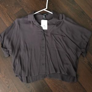 Forever 21 Grey Blouse
